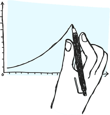 Hand drawing growth chart